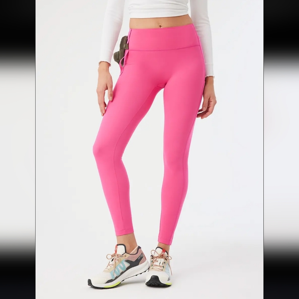 Outdoor Voices Pink High-Waisted Leggings